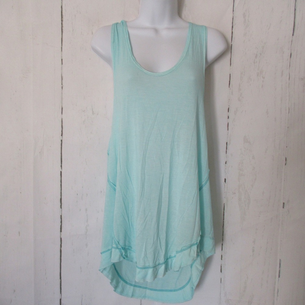 New‎ We The Free People Tank Top L Mint Green Draped Racerback